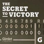 Illustration du podcast "the secret to victory" avec des chiffres disposés en ligne et en colonne